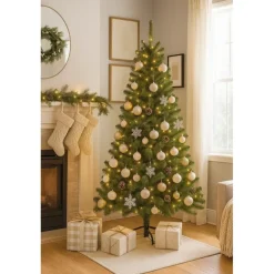 Albero di Natale Charlton Verde h215 Ø127cm PVC