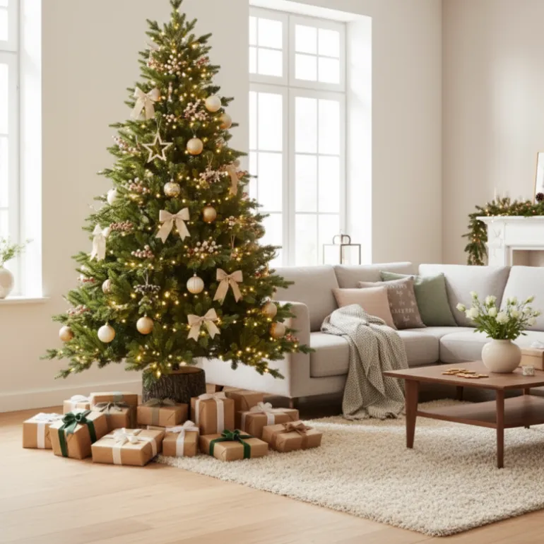 Albero di Natale Illuminato Darcy con Tronco 1450LED h240Ø145cm PE+PVC