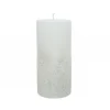 Candela decorata con glitter 15 cm.