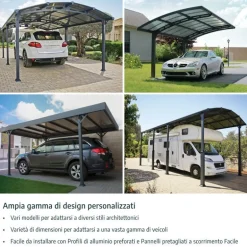Canopia Alpine Alto RV Carport in Alluminio 3.6 X 5 m
