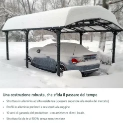 Canopia Alpine Alto RV Carport in Alluminio 3.6 X 13 m