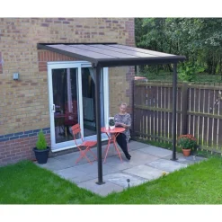 Canopia Sierra Pergola Addossata in Alluminio 2.3X2.3 m Grigio