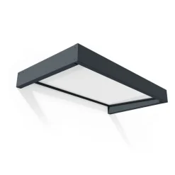 Canopia Sophia Pensilina Da Esterno 160X95 cm - Struttura Grigia Pannelli Opal Bianco