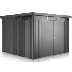 Casetta da Giardino in Metallo HIGHLINE 5 con Porta a Due Battenti Biohort