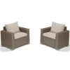 Keter 2 Poltrone Con Braccioli CALIFORNIA Cappuccino