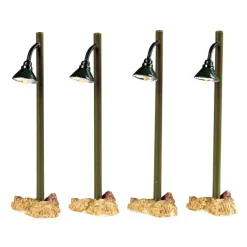 Rustic Street Lamp Set of 4 B/O 4.5V Cod. 54362