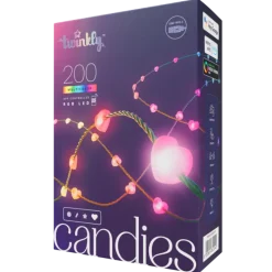 Twinkly CANDIES a Cuore Luci di Natale Smart 200 Led RGB II Generazione Cavo Verde