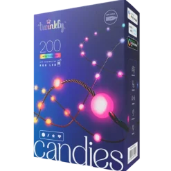 Twinkly CANDIES a Sfera Luci di Natale Smart 200 Led RGB II Generazione Cavo Verde