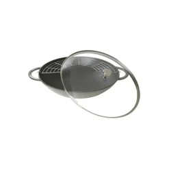 Wok 37 cm Nero in Ghisa